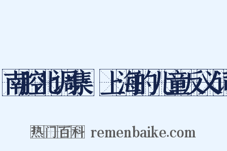 南腔北调集·上海的儿童反义词是什么意思的图片
